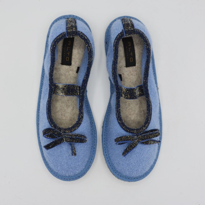 Slipper in lana e lurex modello ballerina Ginger