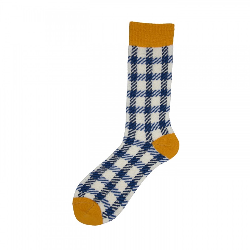 Short Socks with Check in Cotton Barth