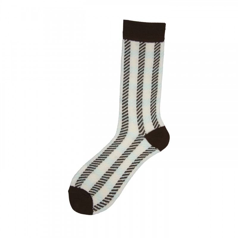 Short Socks with Check in Cotton Barth