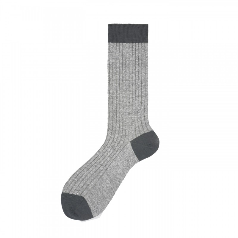 Afro ribbed linen short socks